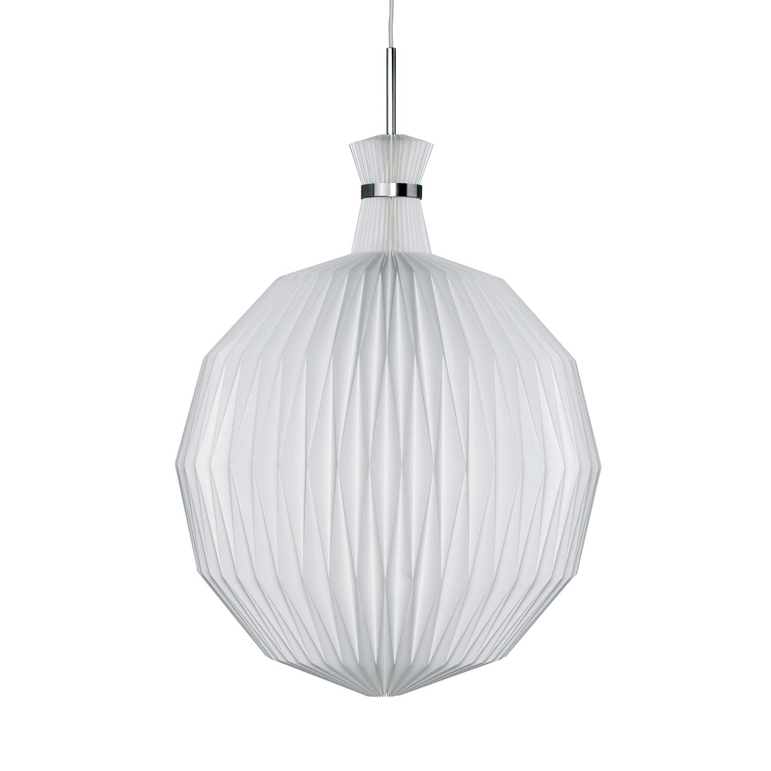 CLASSIC 101 - Handcrafted white pleated design ball pendant light