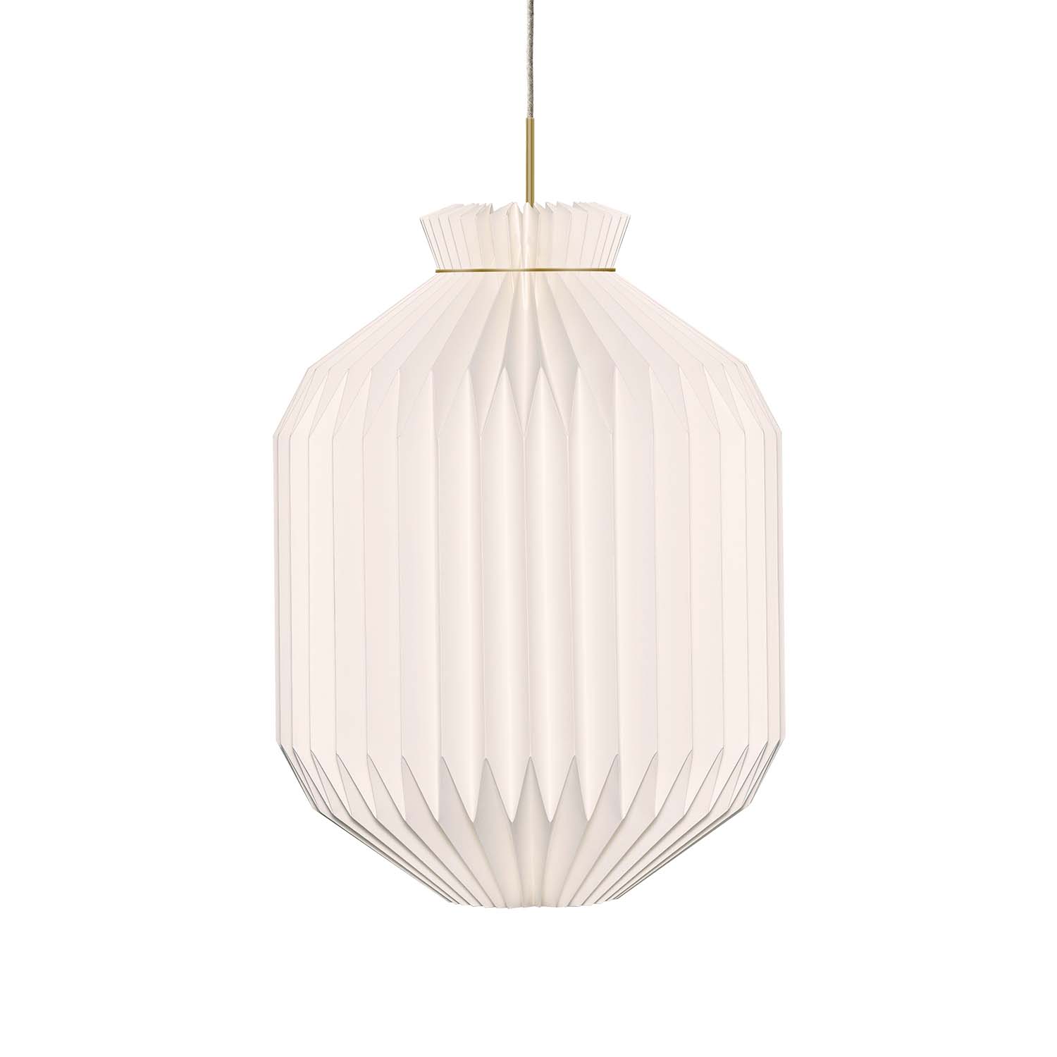 CLASSIC 105 - Handcrafted white pleated design lantern pendant light