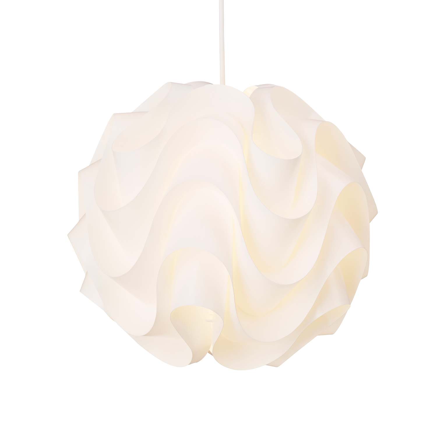 CLASSIC 172 - Corrugated acrylic ball pendant light, handcrafted