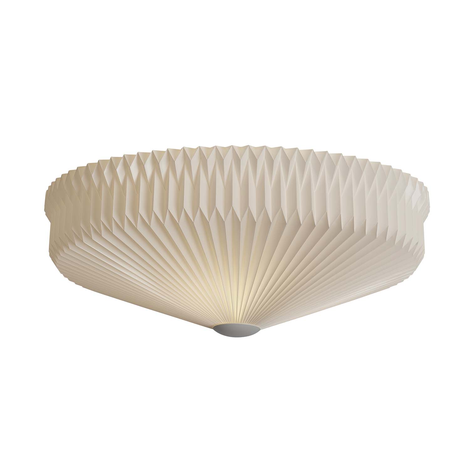 CLASSIC 30 - White vintage pleated acrylic ceiling light for living room
