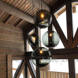 ARCHIVE 4014 - Handmade blown glass ball pendant lamp
