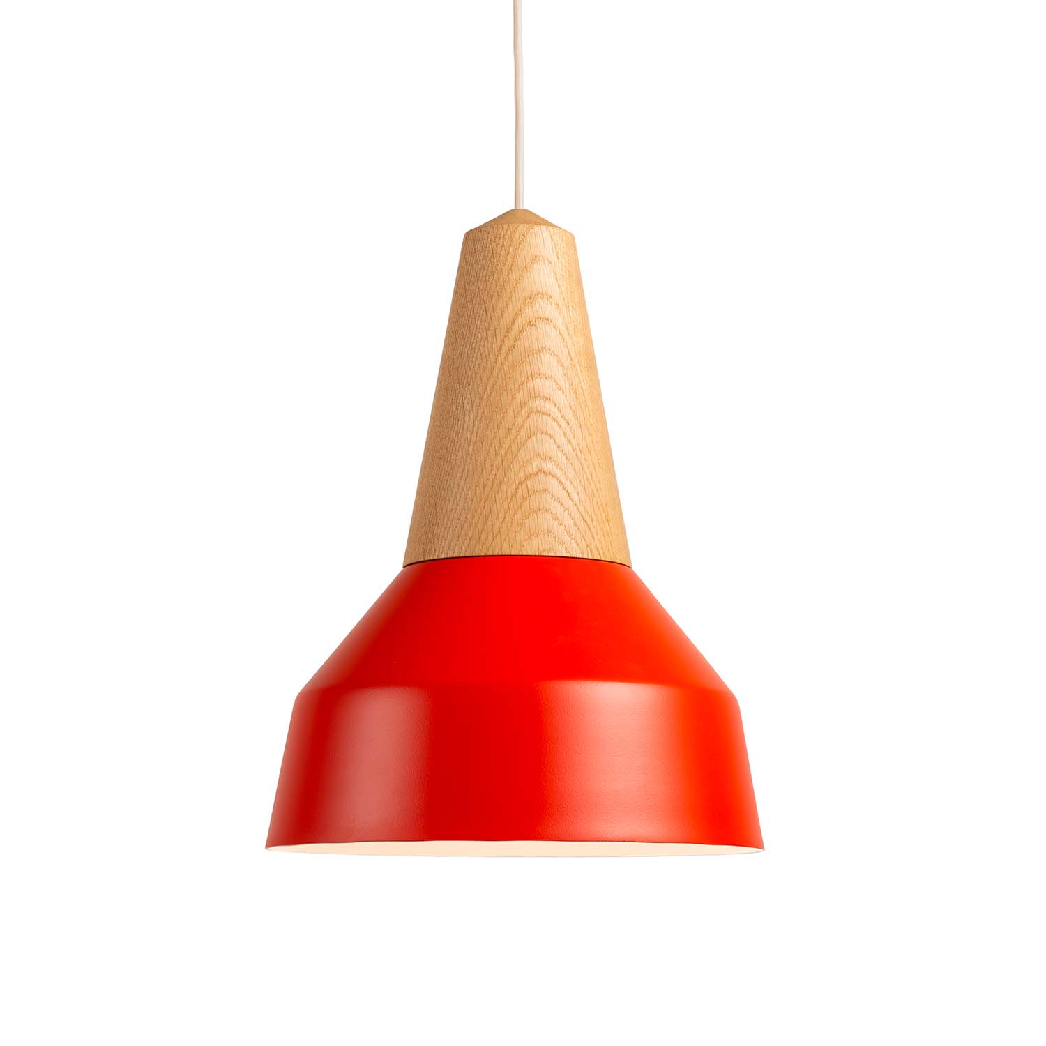 EIKON BASIC - Scandinavian conical pendant light, colorful and wood