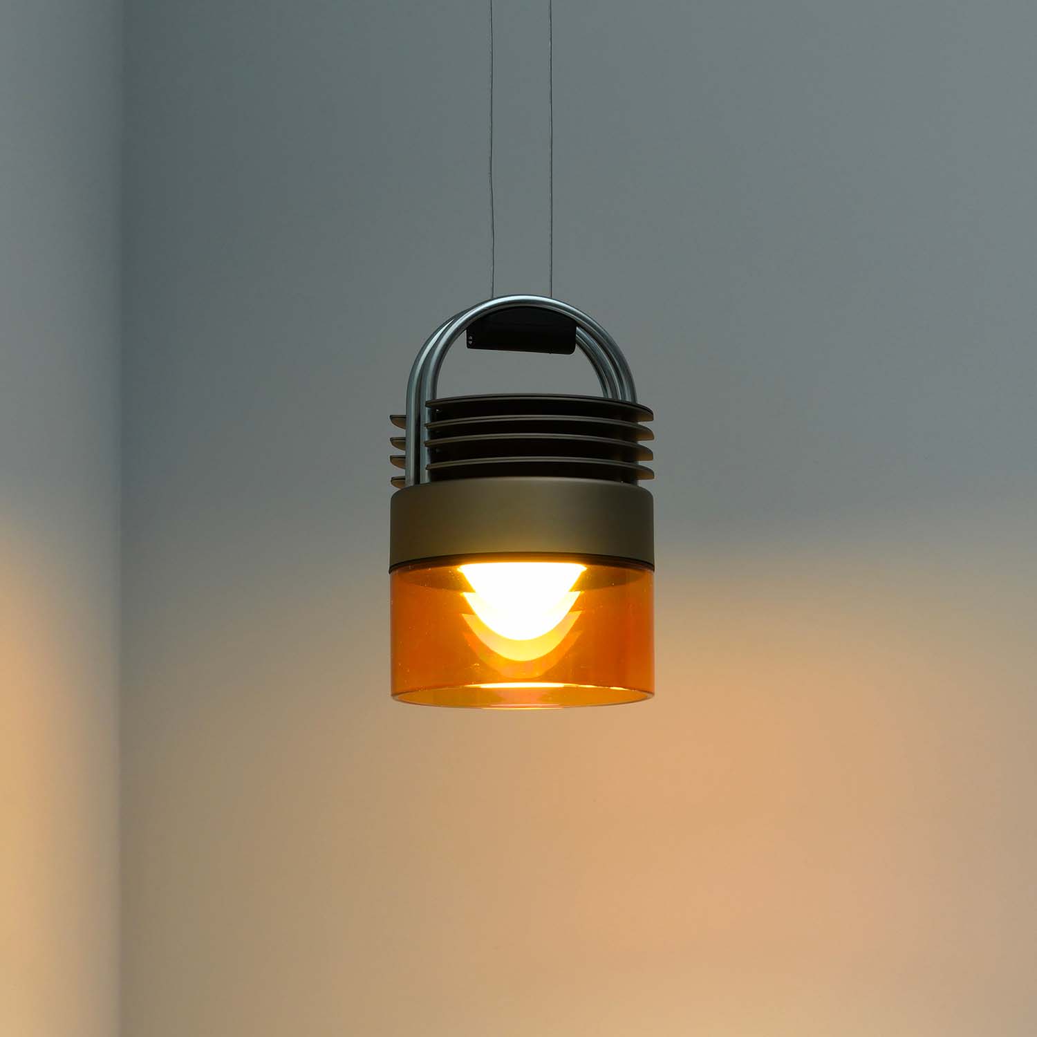 AIRMOD Glass - Contemporary glass and steel pendant lamp