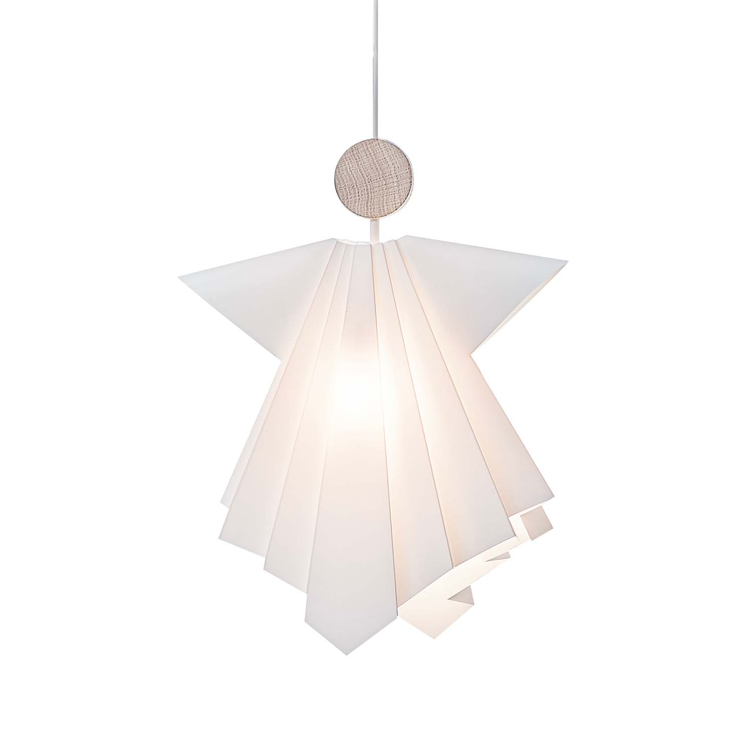 ANGELS URIEL - White acrylic pendant light in the shape of an angel