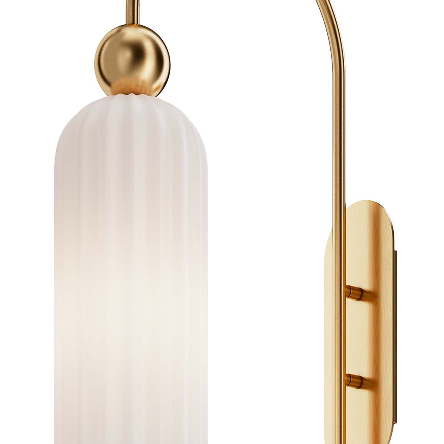 ANTIC A - Chic glass and brass wall light