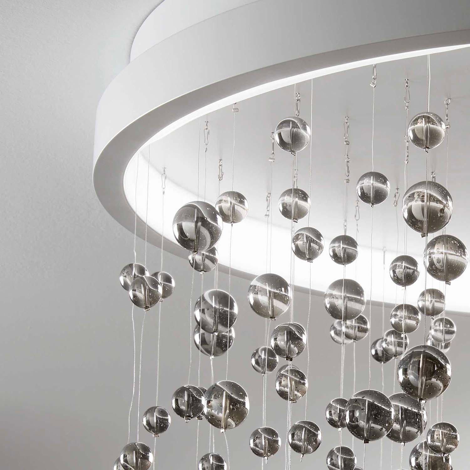 ARMONY - LED ceiling light and smoked glass beads