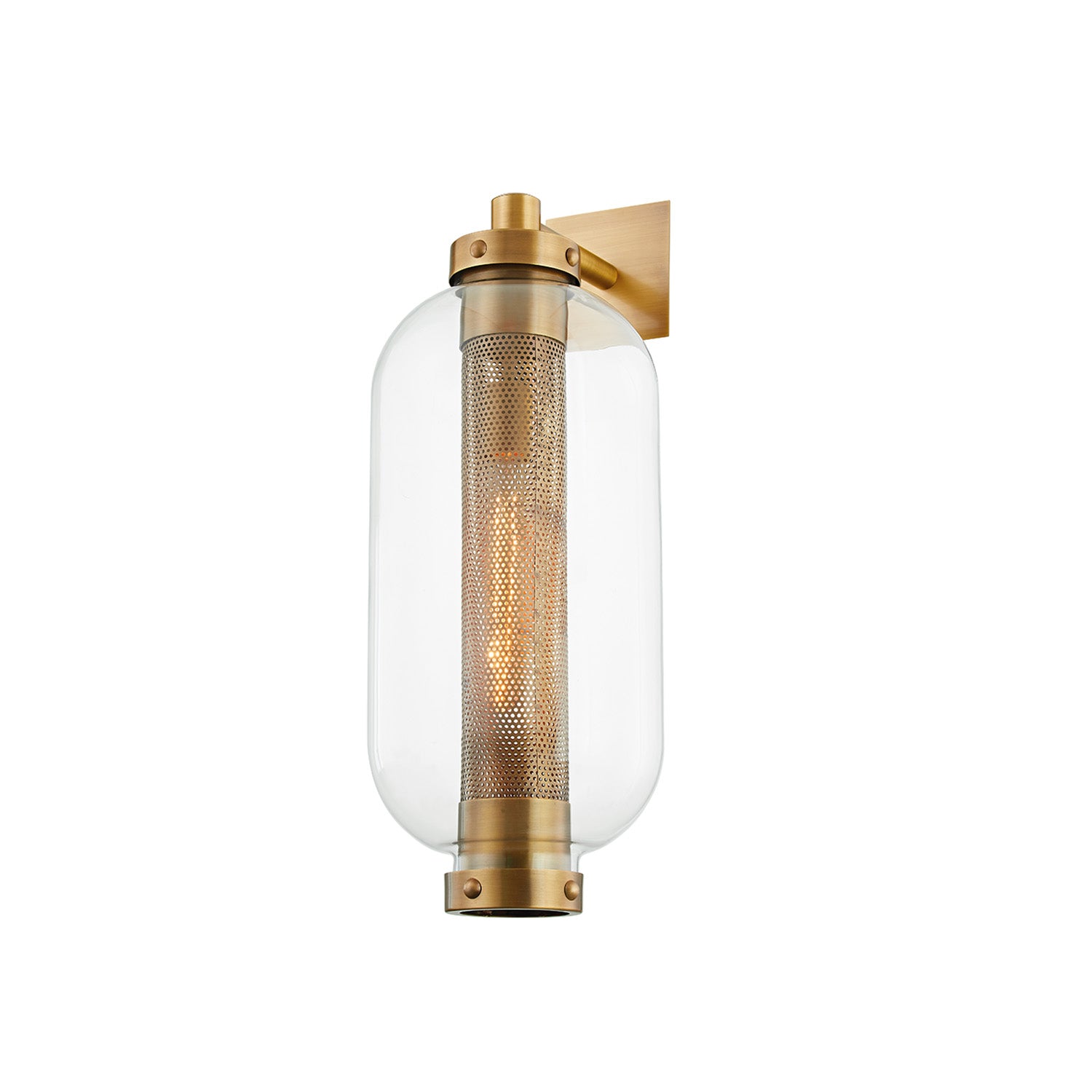 ATWATER - Applique lanterne vintage industriel en laiton