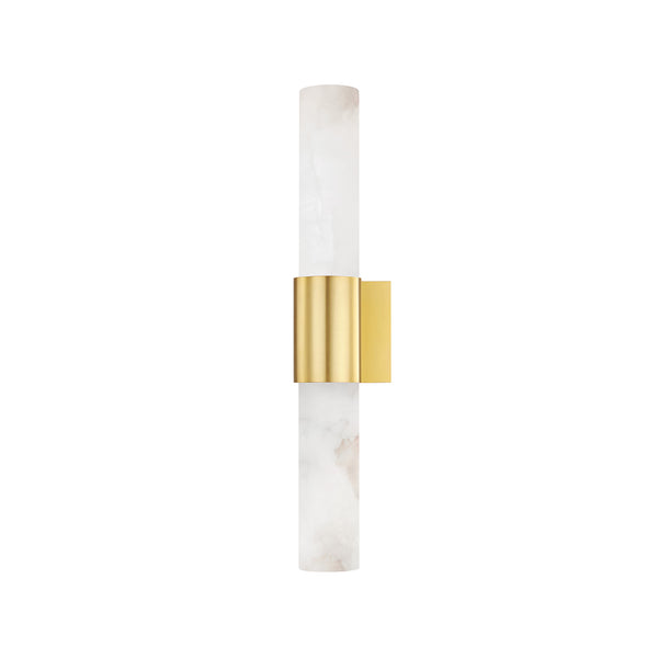 BARKLEY - Tubular Wall Light in White and Gold or Chrome Marble