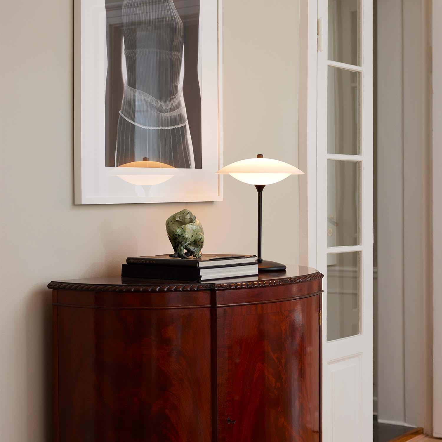 BARONI – Tischleuchte mit Vintage-Glasschirm