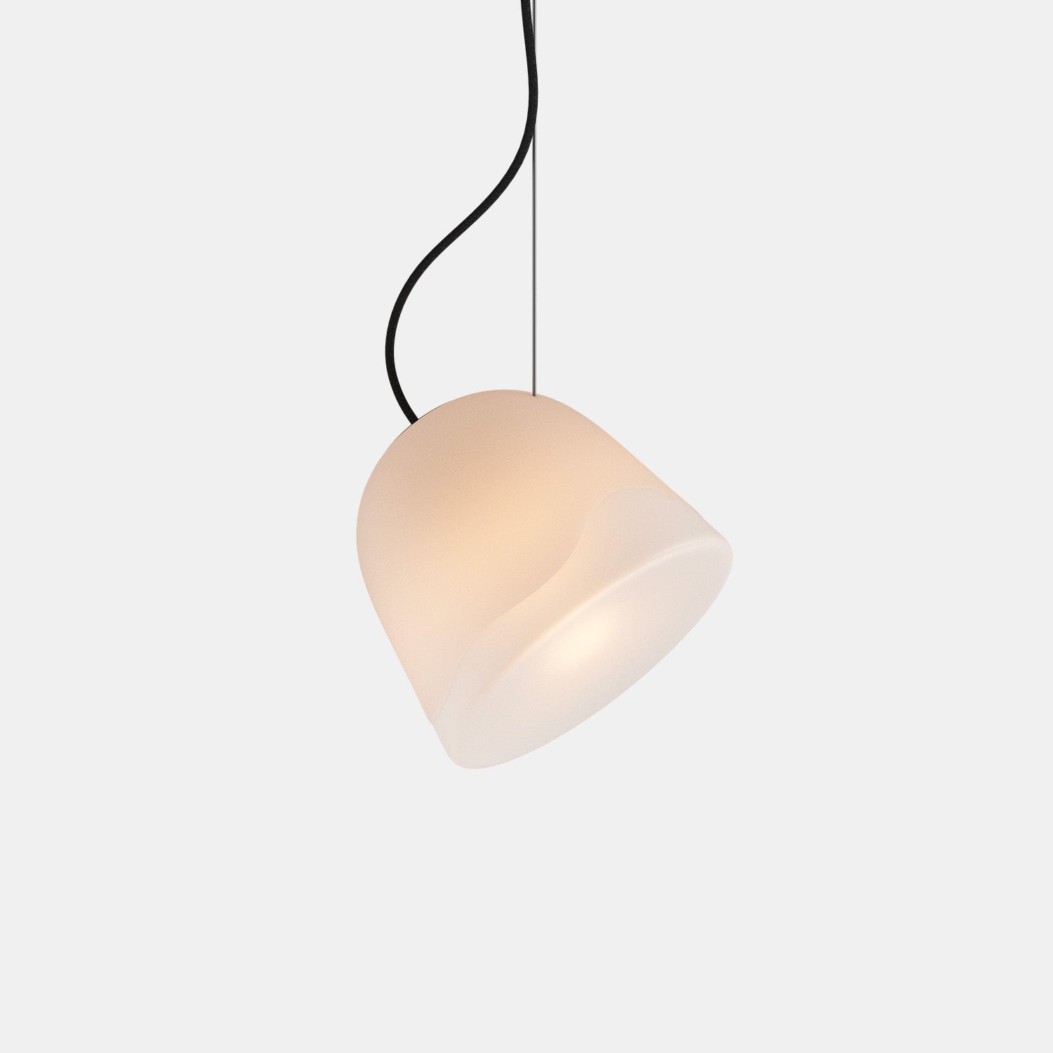 BREEZE - Elegant blown glass pendant light, matt white