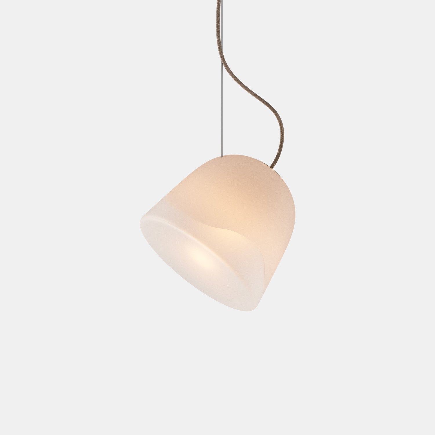 BREEZE - Elegant blown glass pendant light, matt white