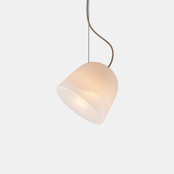 BRIGHT BREEZE - Elegant blown glass pendant lamp, matt white