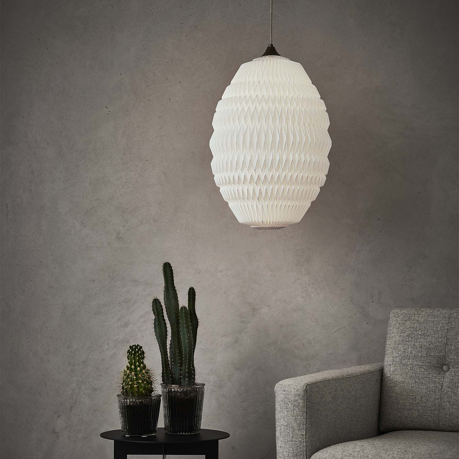 CALEO 2 - Handcrafted pleated paper pendant light