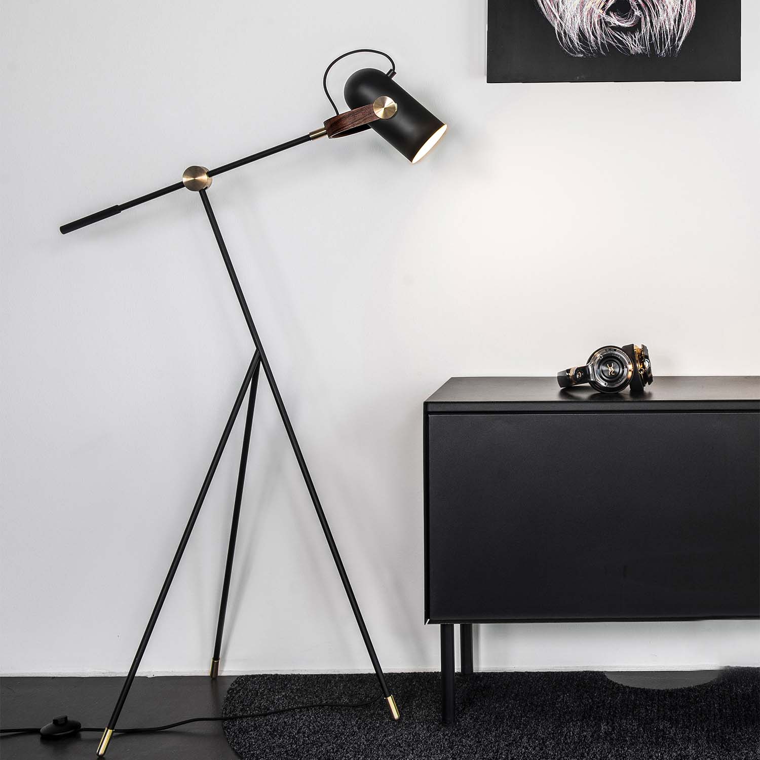 CARRONADE - Projector floor lamp, vintage and industrial