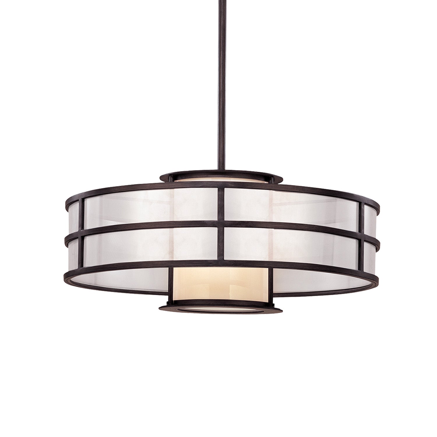 DISCUS - Black and Glass Canopy Effect Pendant