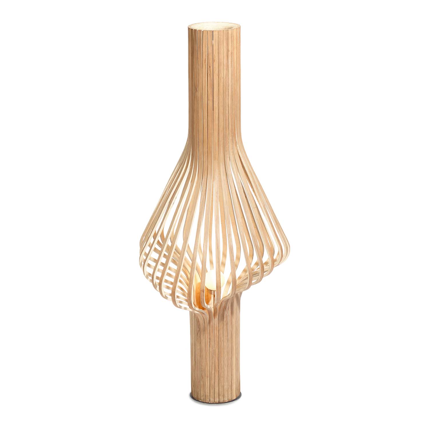 DIVA - Designer and artisanal wooden floor lamp, handcrafted