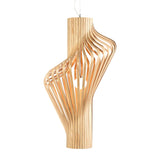 DIVA - Designer and artisanal wooden pendant light, handcrafted