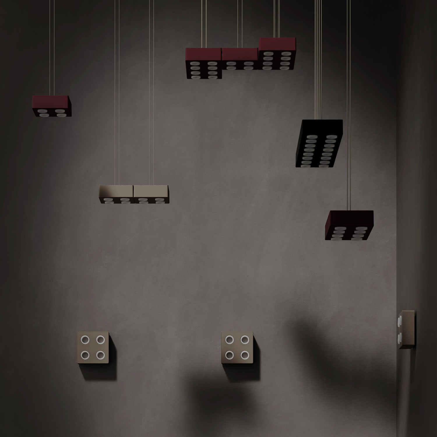 DOMINO - Applique murale en forme de lego ou domino