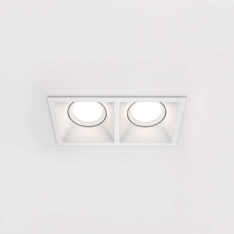 DOT - Adjustable rectangular recessed spotlight, black or white