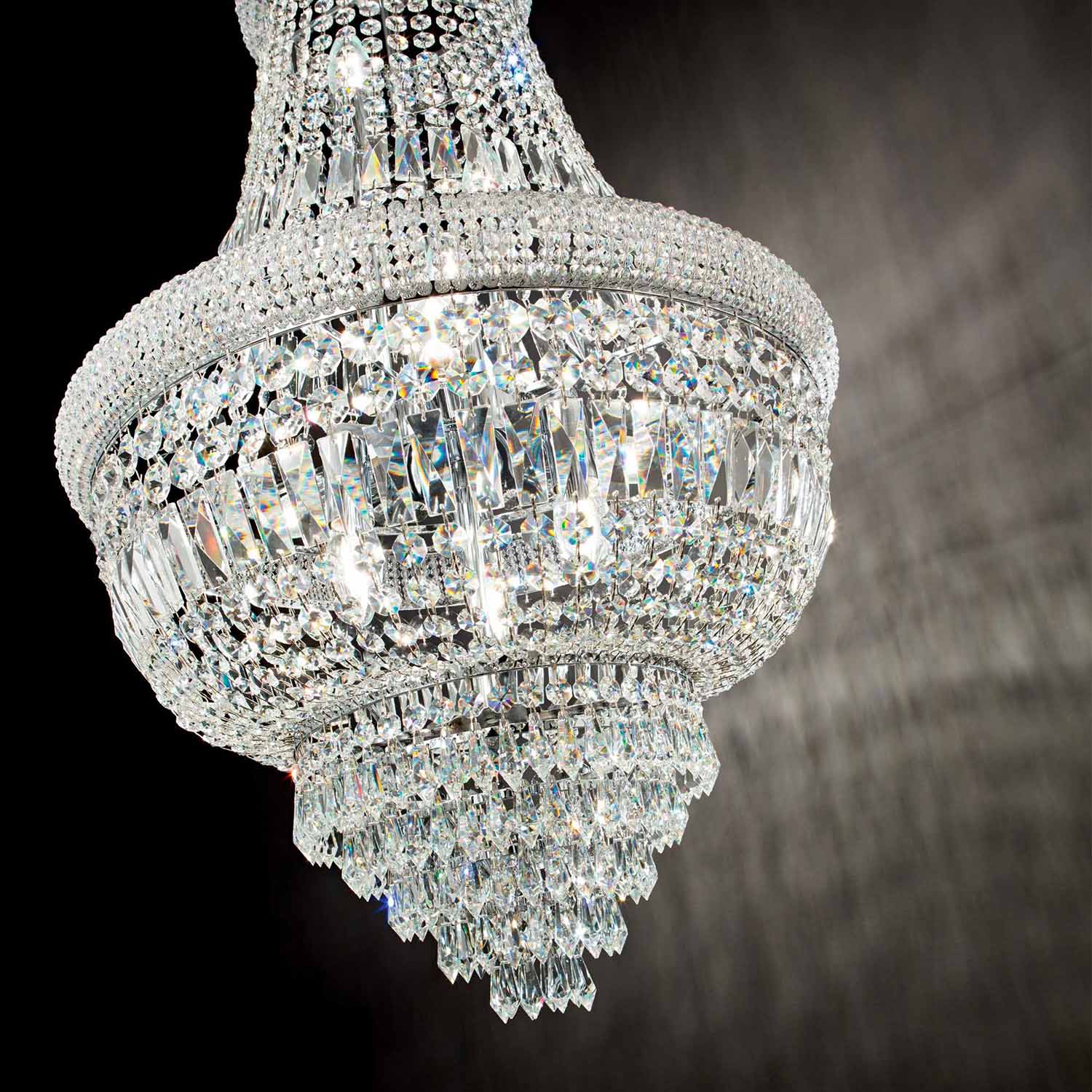 DUBAI - Lustre chic en perles de verre et cristal