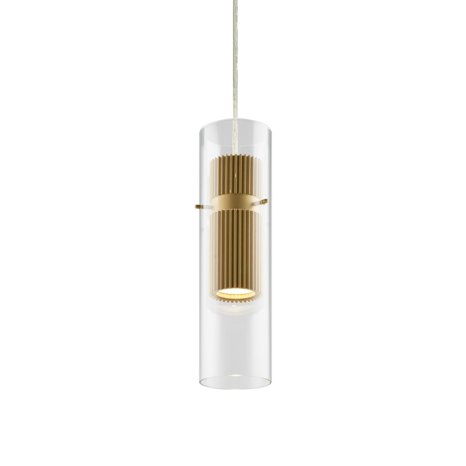 DYNAMICS - Modern glass and aluminum kitchen pendant light