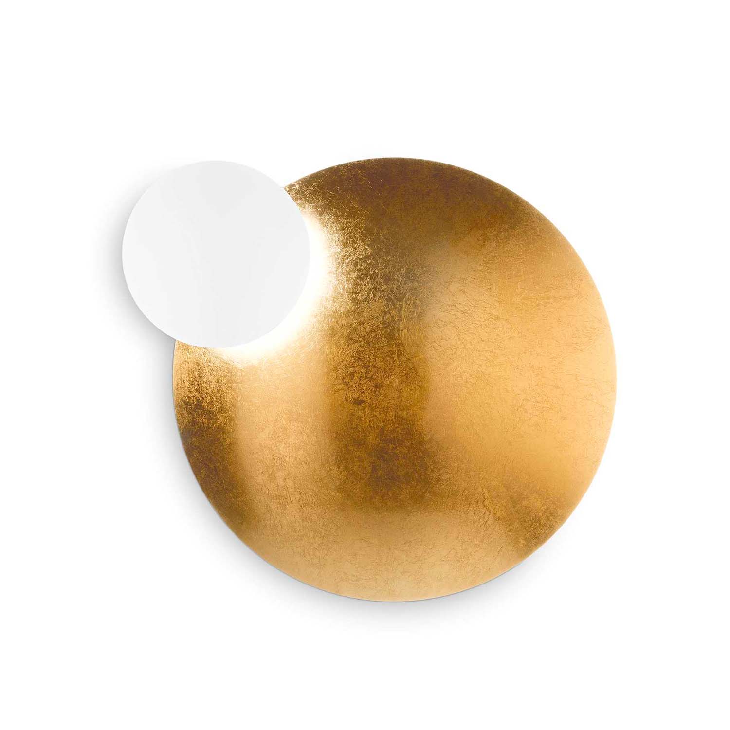 ECLISSI - Integrated gold and white LED wall light