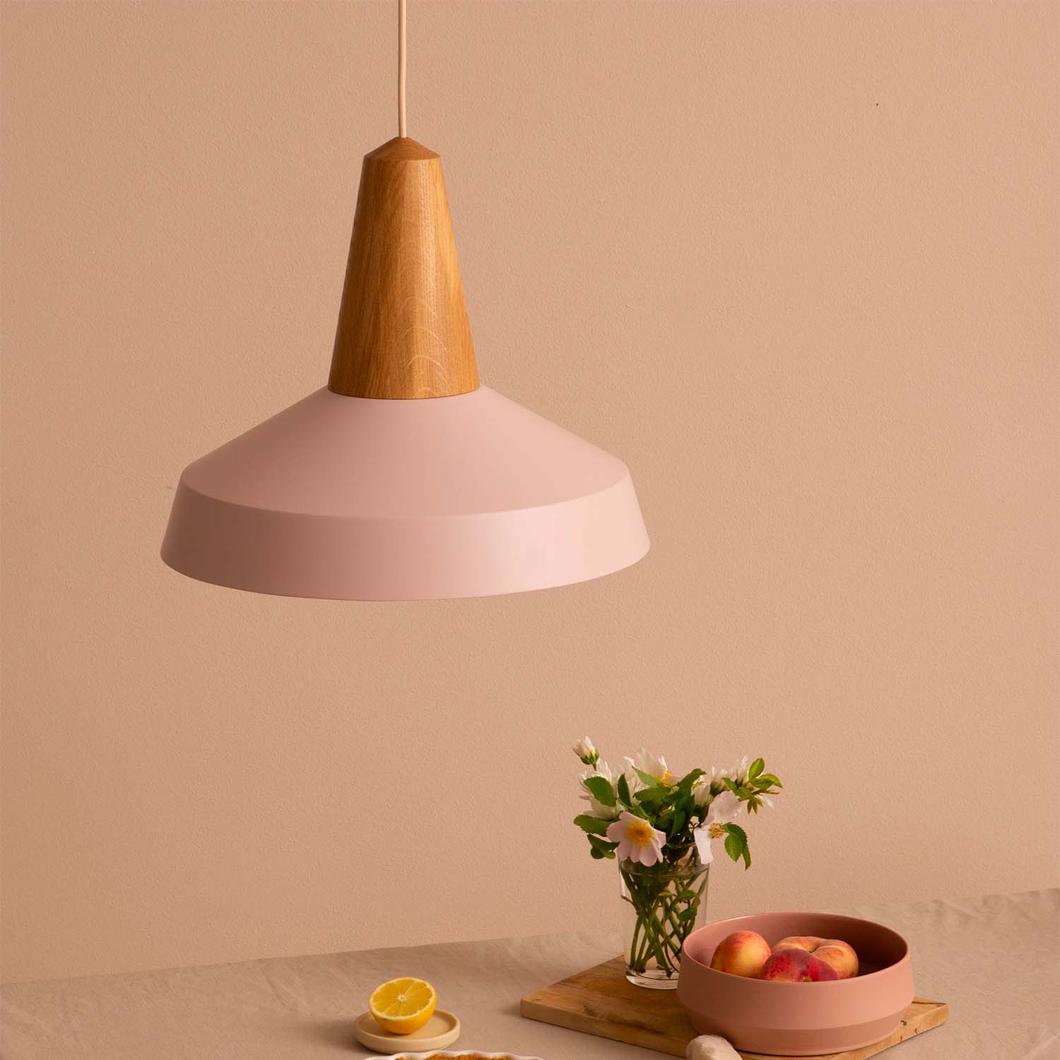 EIKON CIRCUS - Scandinavian conical pendant light, colorful and wood