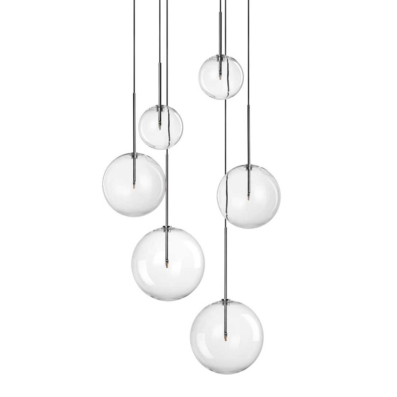 EQUINOXE - Transparent glass ball pendant light