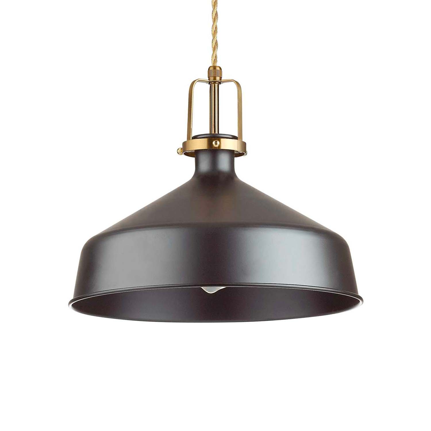 ERIS - Dome pendant light in industrial black or white steel