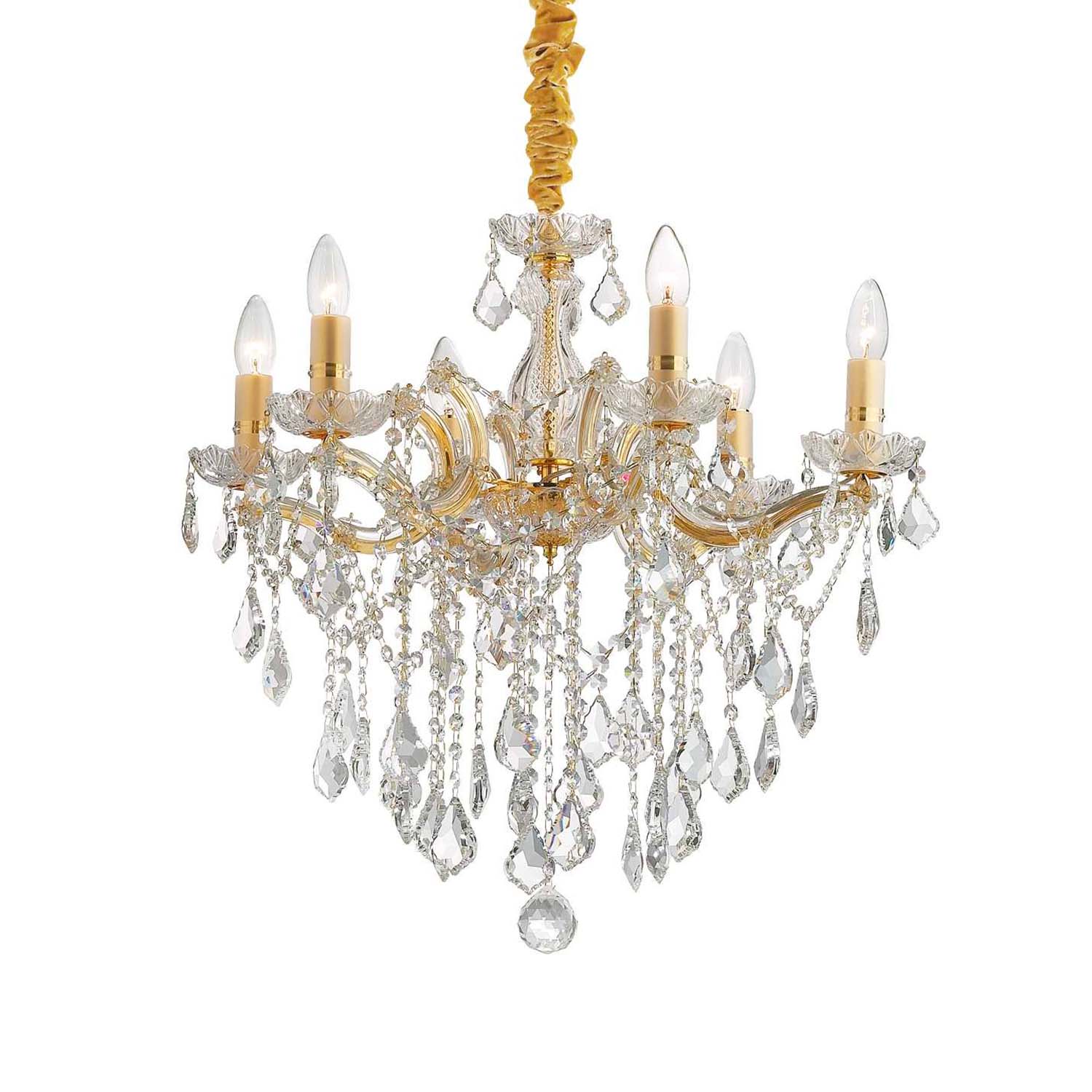 FLORIAN - Chandelier with gold or silver tassels