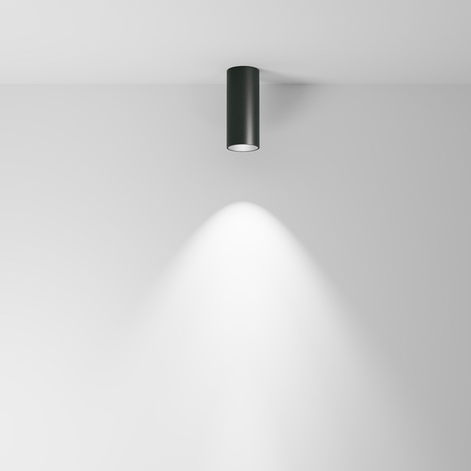 FOCUS LED - Surface-mounted spotlight in black or white aluminum with integrated LED