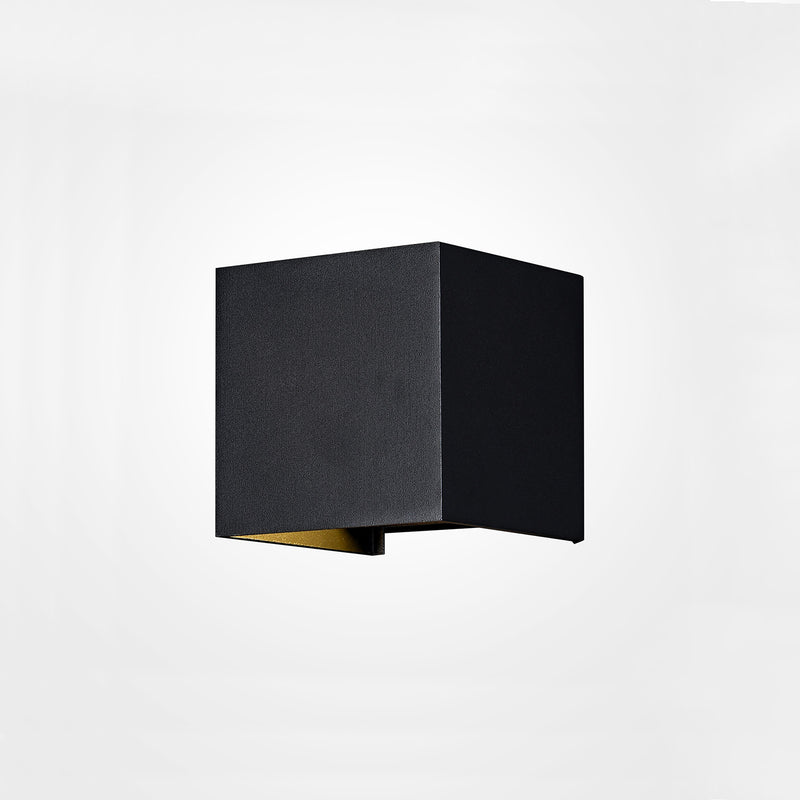 FULTON - Design Square Black or White Steel Cube Wall Light