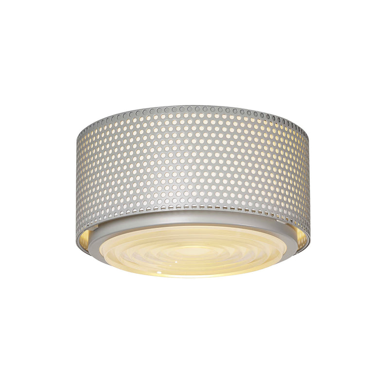 G13 - Vintage 1950s retro ceiling light with perforated steel design