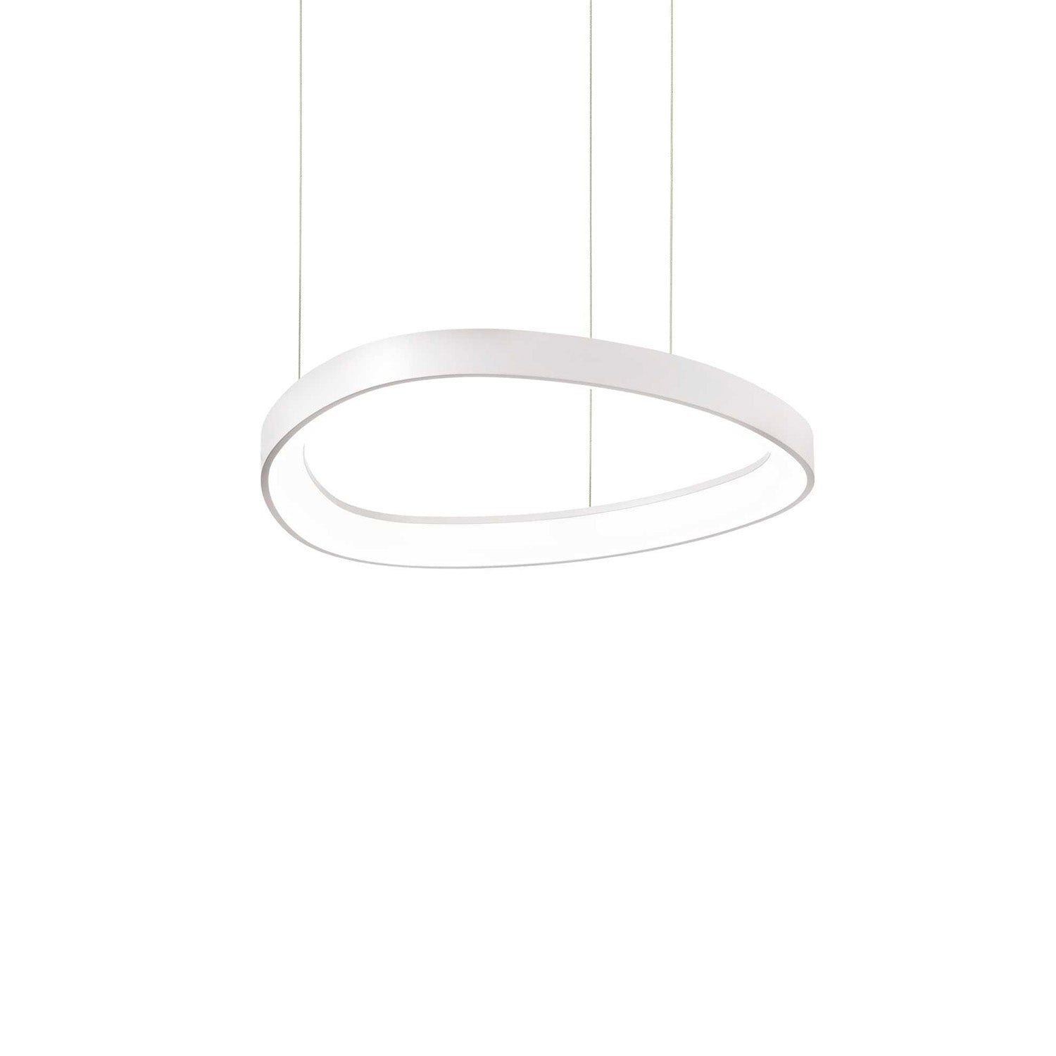 GEMINI - Integrated LED oval pendant light in gold, black or white aluminum