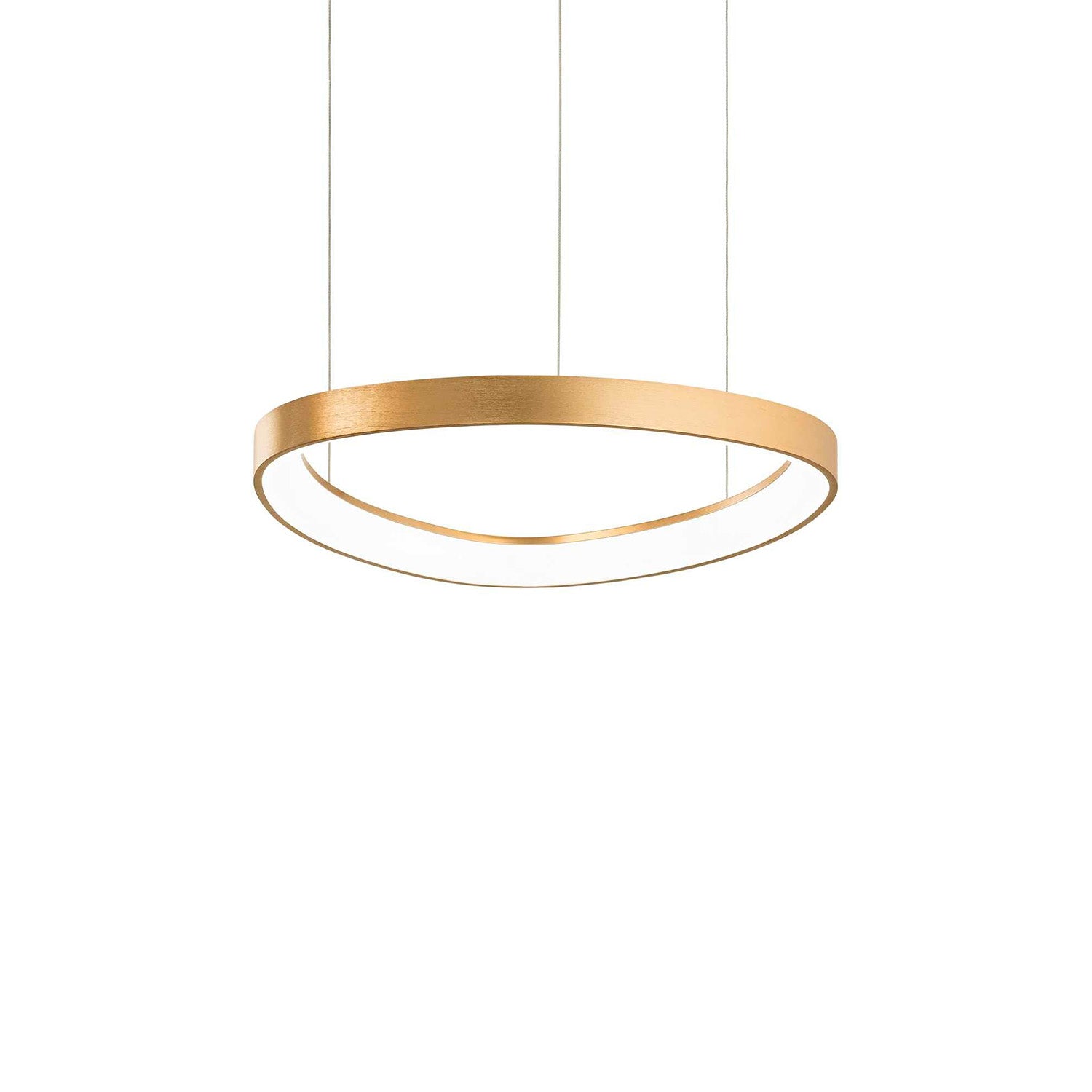 GEMINI - Integrated LED oval pendant light in gold, black or white aluminum