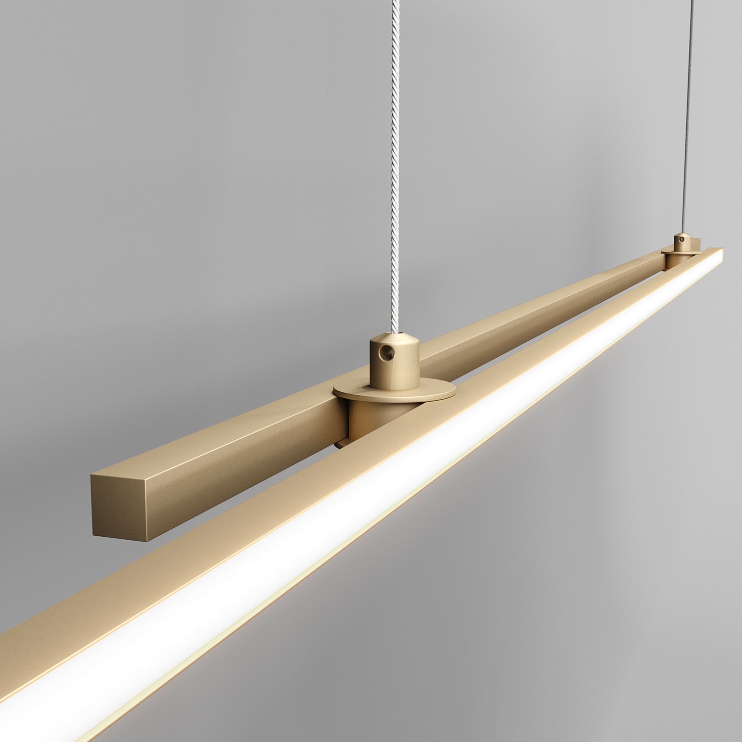 HALO - Long modern and designer integrated LED pendant light