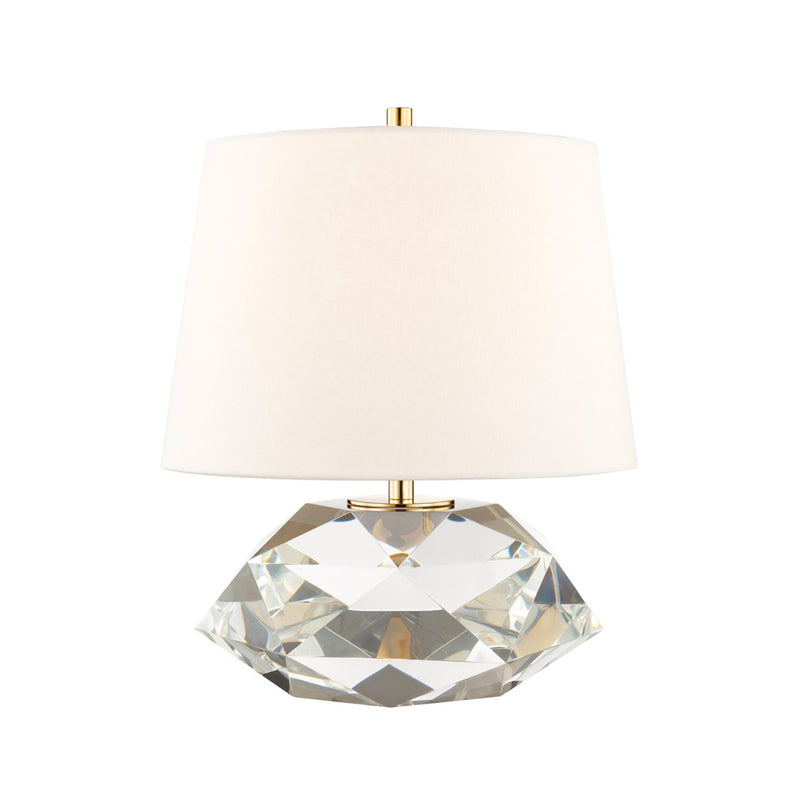 HENLEY - Diamond-shaped glass table lamp