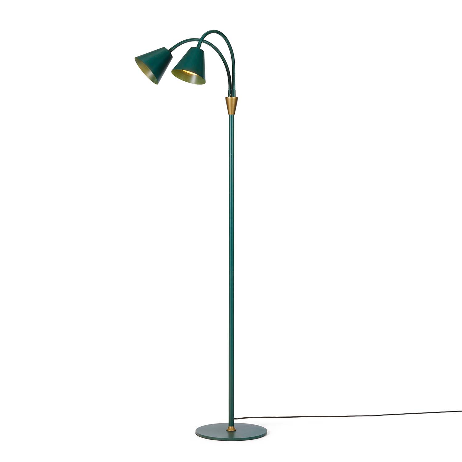 HYGGE - Floor lamp with vintage double lampshade