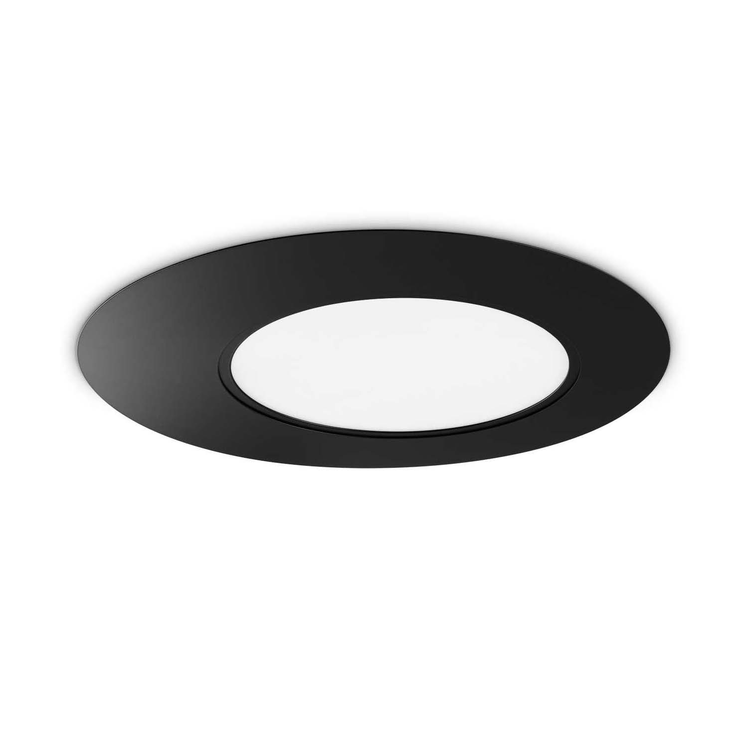 IRIDE - Plafonnier extra-plat design et discret, noir ou blanc