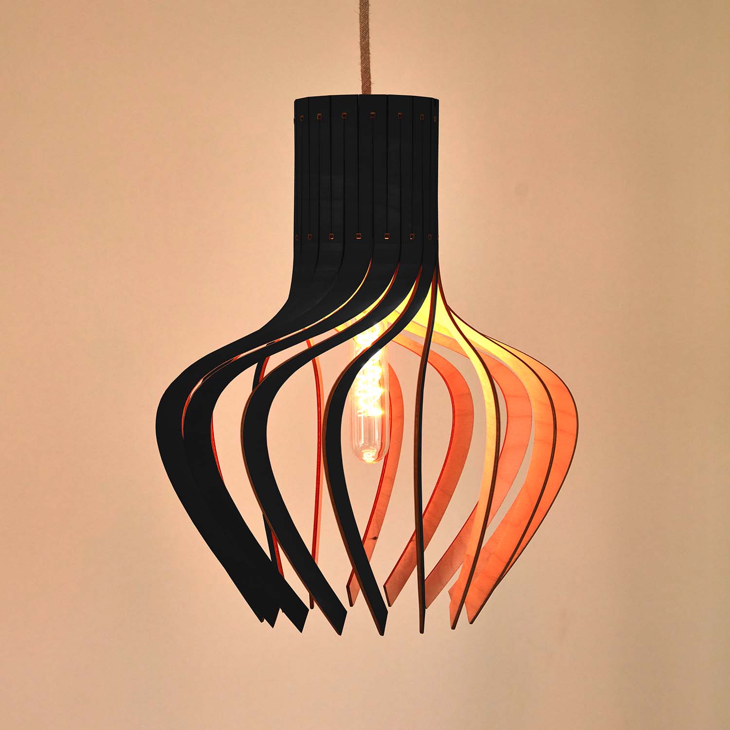 KAPUTAFUNAT - Handcrafted designer wooden pendant light