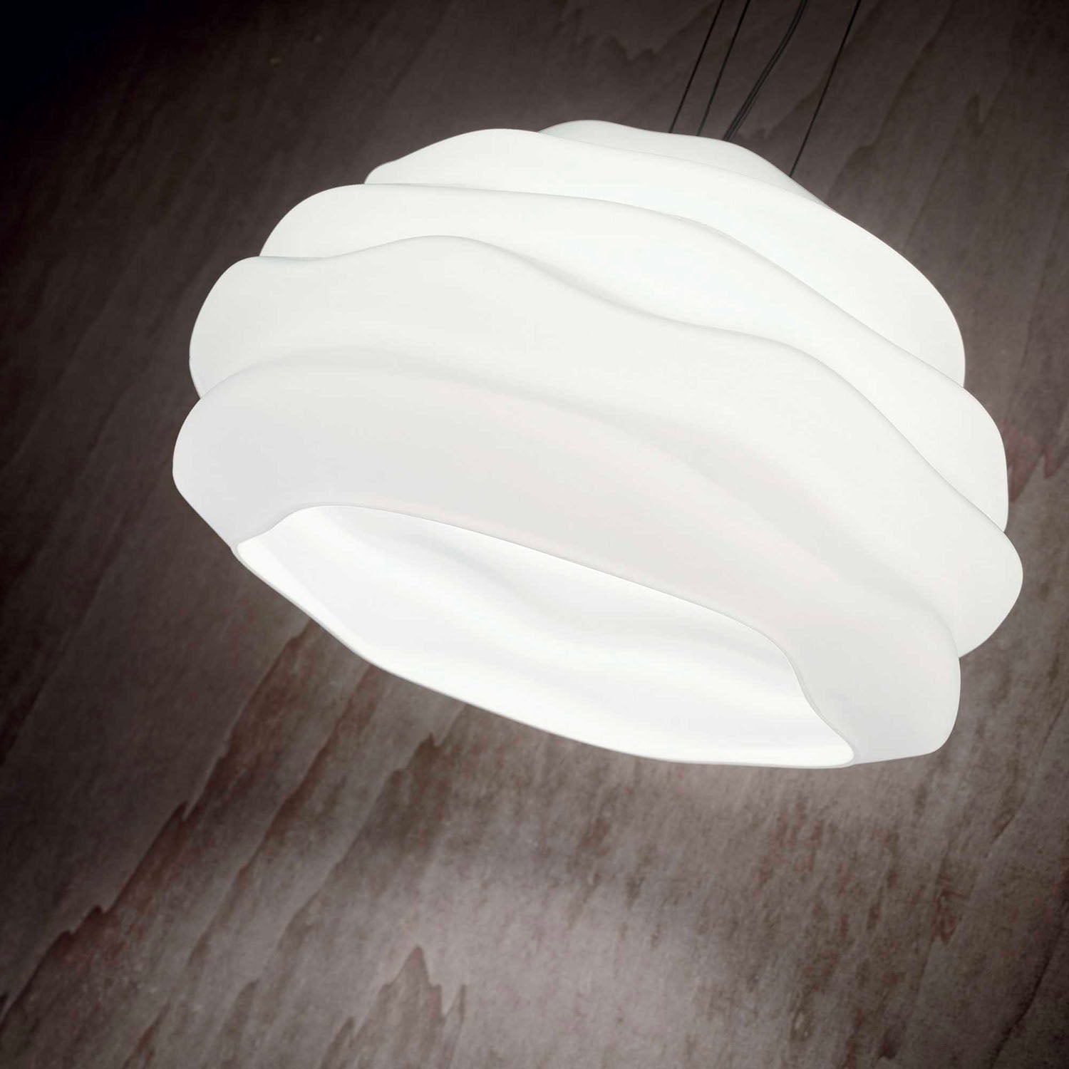 KARMA - Cloud pendant light in white opaque glass