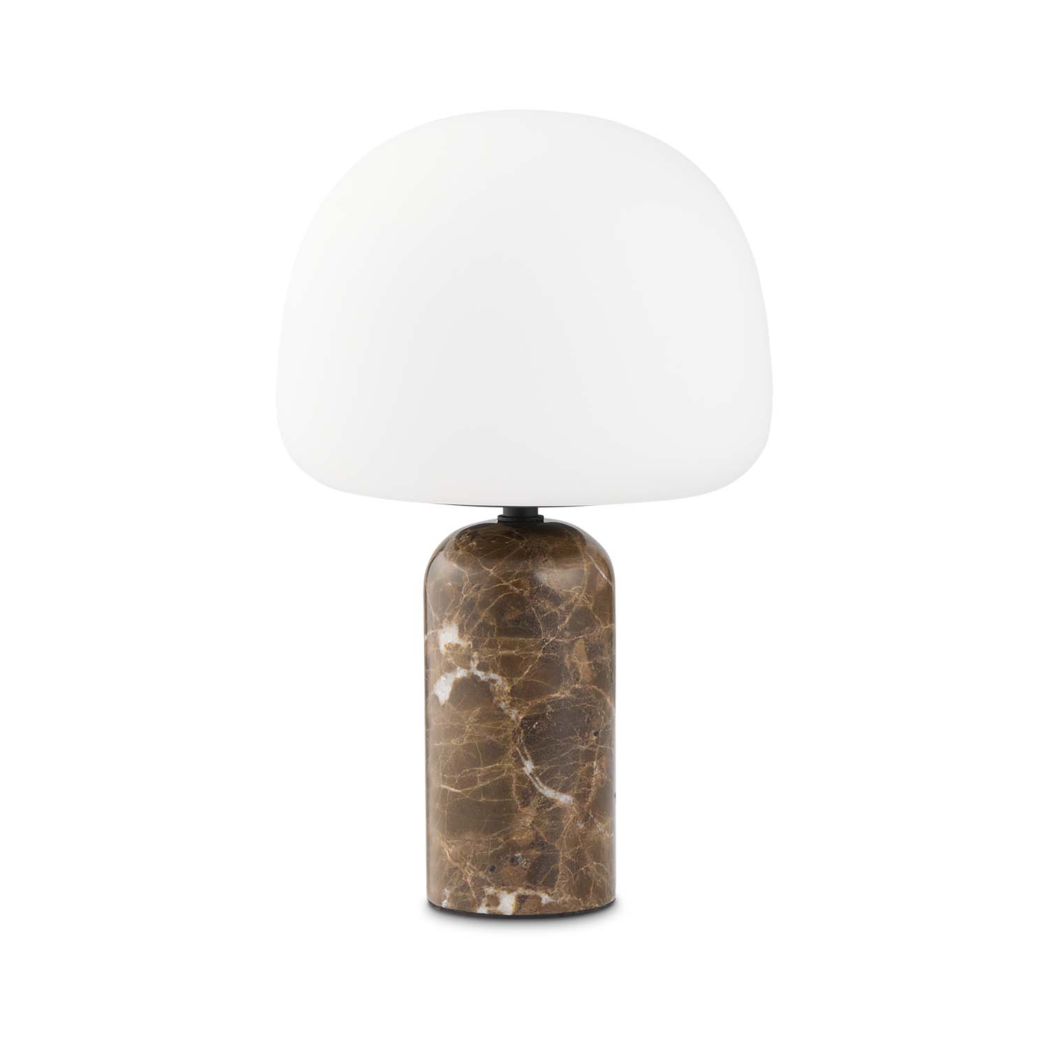 KIN - Lampe à poser en marbre et verre blanc