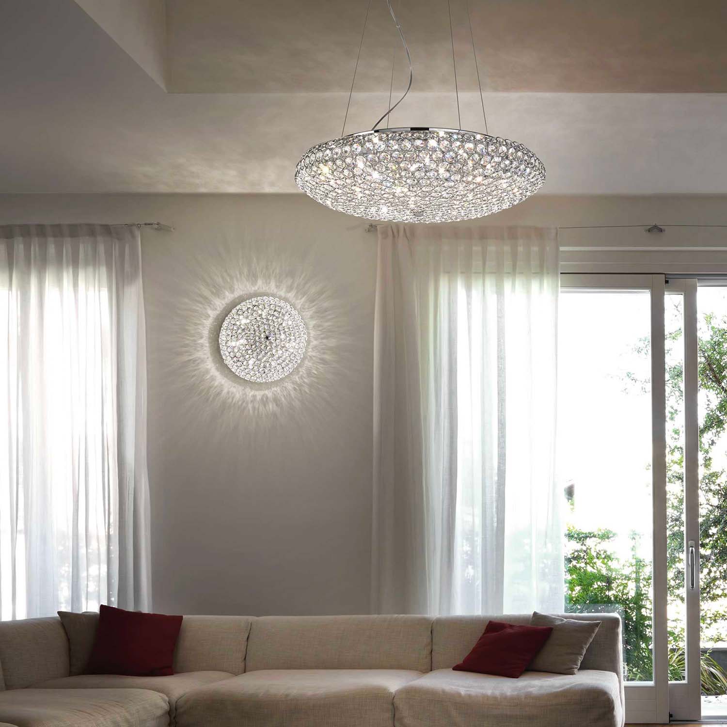 KING - Round baroque style crystal chandelier