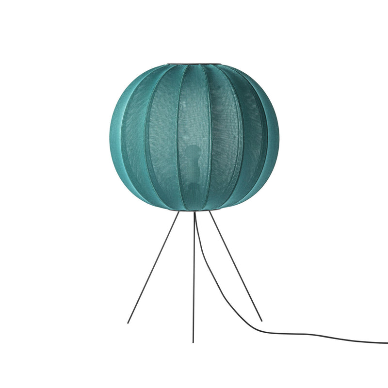KNIT-WIT Round - Oval Pumpkin Japandi Woven Table Lamp