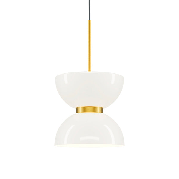 KYOTO - Chic pendant light in opaque white glass with integrated LED