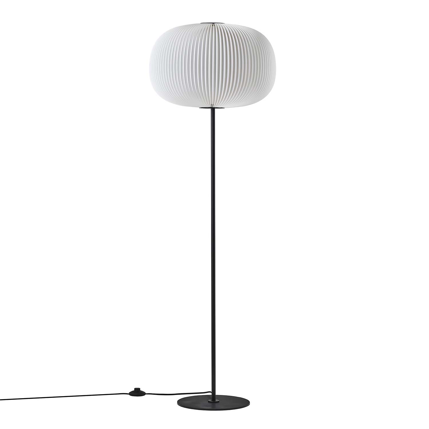 LAMELLA - Handcrafted white pleated paper floor lamp