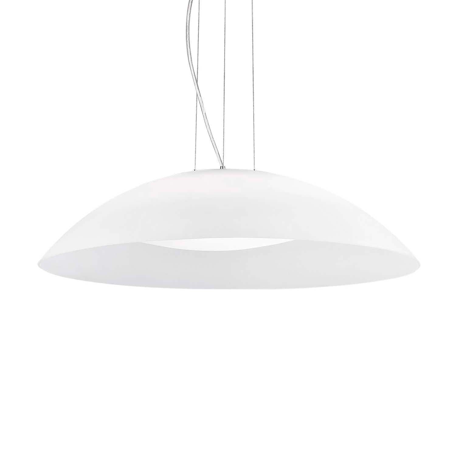 LENA - Opaque white glass dome pendant light