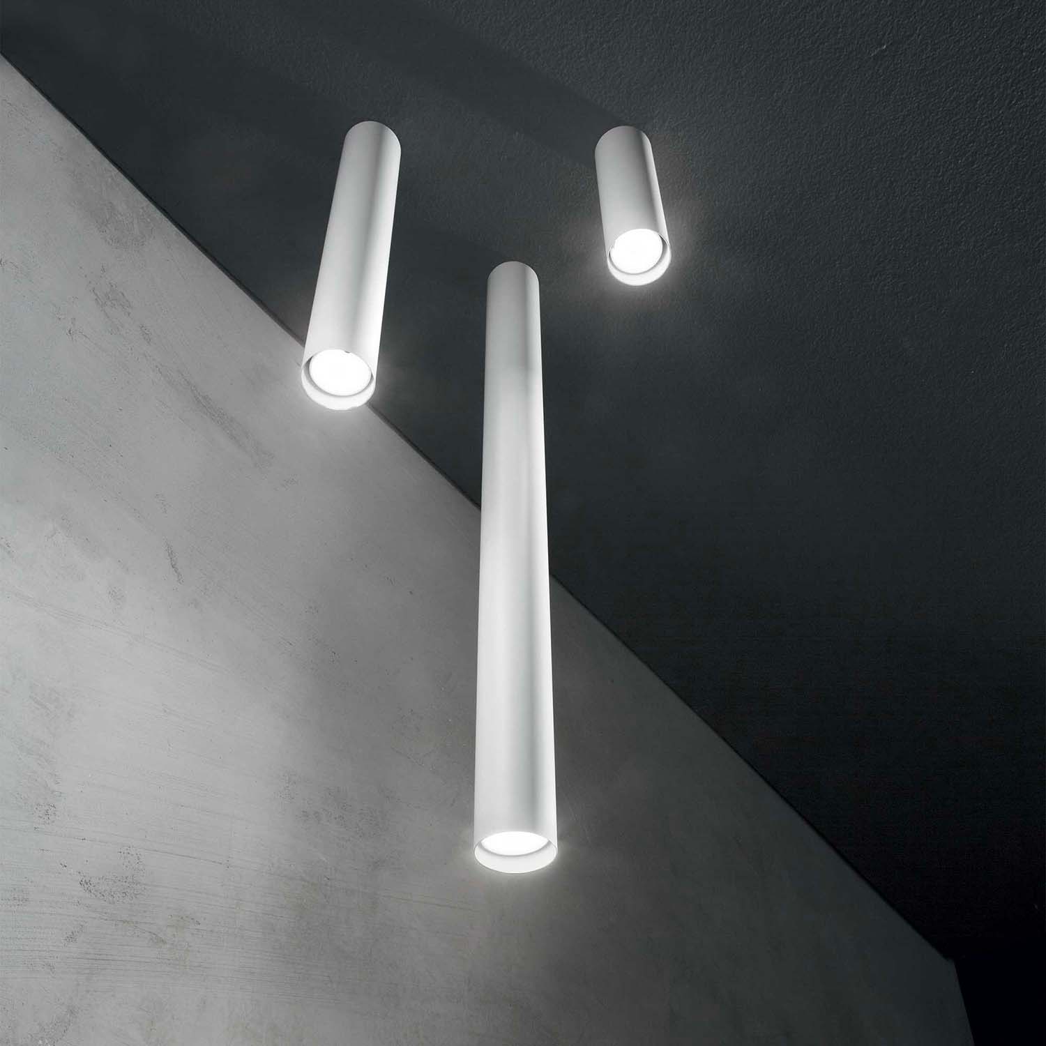 LOOK - Long tube black or white design spot ceiling light