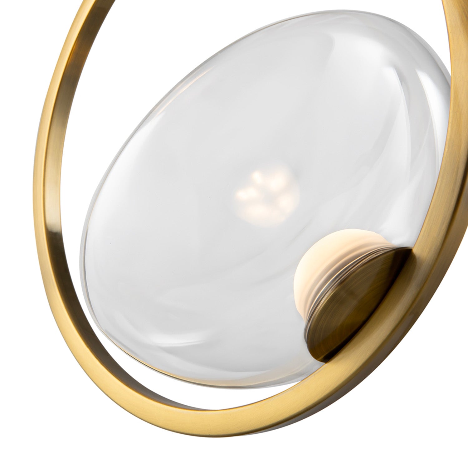 LUNARE - Chic gold pendant light with integrated LED design 3000K