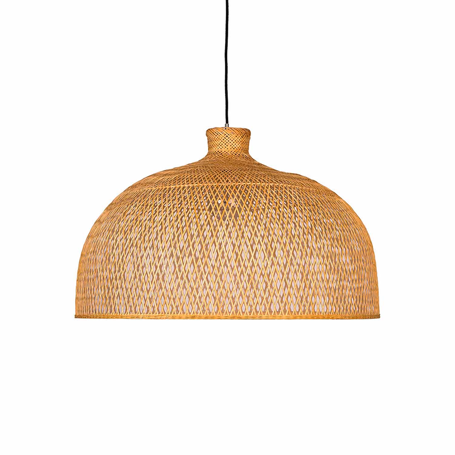M1 - Handcrafted pendant light in exotic style woven bamboo